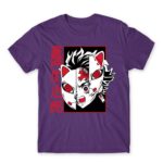 Tanjiro Mask Dark Purple Men's Tee for Anime, Kimetsu No Yaiba