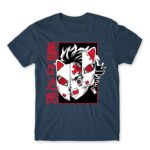 Tanjiro Mask Denim Men's T-shirt for Anime, Kimetsu No Yaiba