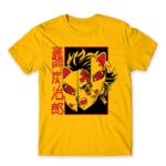 Tanjiro Mask Gold Men's Tee for Anime, Kimetsu No Yaiba