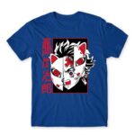 Tanjiro Mask Royal Blue Men's Tee for Anime, Kimetsu No Yaiba