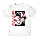 Tanjiro Mask White Men's Tee for Anime, Kimetsu No Yaiba