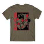 Tanjiro Mask Zinc Men's T-shirt for Anime, Kimetsu No Yaiba