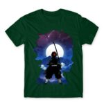 Tanjiro silhouette Bottle Green Men's Tee for Anime, Kimetsu No Yaiba