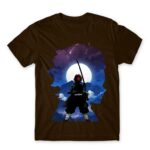 Tanjiro silhouette Chocolate Men's T-shirt for Anime, Kimetsu No Yaiba