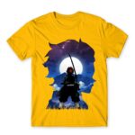 Tanjiro silhouette Gold Men's T-shirt for Anime, Kimetsu No Yaiba