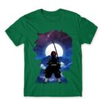 Tanjiro silhouette Kelly Green Men's T-shirt for Anime, Kimetsu No Yaiba