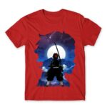 Tanjiro silhouette Red Men's T-shirt for Anime, Kimetsu No Yaiba