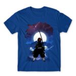 Tanjiro silhouette Royal Blue Men's T-shirt for Anime, Kimetsu No Yaiba
