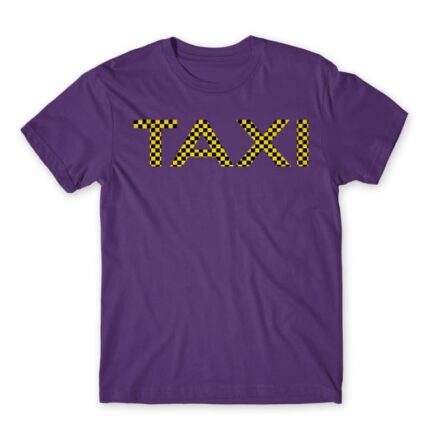 Taxi Dark Purple Men's T-shirt for Taxi Driver, Work