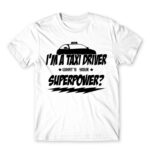 Taxi Driver Superpower White Men's Tee for Taxi Driver, Work