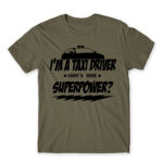 Taxi Driver Superpower Zinc Men's Tee for Taxi Driver, Work
