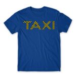 Taxi Royal Blue Men's T-shirt for Taxi Driver, Work