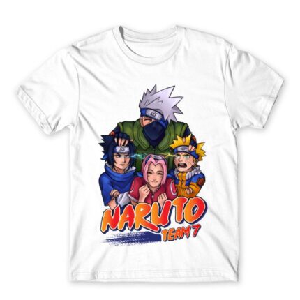Team 7 – Naruto White Men's T-shirt for Anime, Naruto