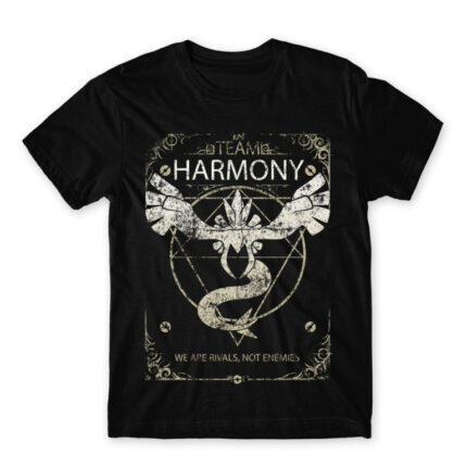 Team Harmony Black Men's Tee for Anime, Pokemon