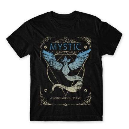 Team Mystic Black Men's T-shirt for Anime, Pokemon