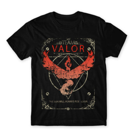 Team Valor Black Men's T-shirt for Anime, Pokemon
