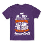 The best become accountants Dark Purple Men's T-shirt for Accountant, Work