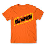 The best railwayman in the galaxy Orange Men's T-shirt for Train Conductor, Work