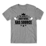 The biggest source of natural gas Grey Melange Men's T-shirt for Badass, Funny