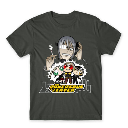 The Power Soul Eater Dark Grey Men's Tee for Anime, Soul Eater