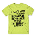 The seasonal and the regular depression Apple Green Men's T-shirt for Funny, Seasonal Depression