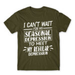 The seasonal and the regular depression Army Men's T-shirt for Funny, Seasonal Depression