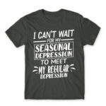 The seasonal and the regular depression Dark Grey Men's T-shirt for Funny, Seasonal Depression