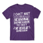 The seasonal and the regular depression Dark Purple Men's Tee for Funny, Seasonal Depression