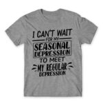 The seasonal and the regular depression Grey Melange Men's T-shirt for Funny, Seasonal Depression