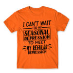 The seasonal and the regular depression Orange Men's Tee for Funny, Seasonal Depression