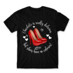 There are no calories in shoes Black Men's T-shirt for Funny, Shopping