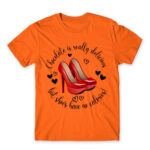 There are no calories in shoes Orange Men's T-shirt for Funny, Shopping