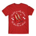 There are no calories in shoes Red Men's T-shirt for Funny, Shopping