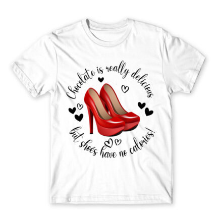 There are no calories in shoes White Men's T-shirt for Funny, Shopping