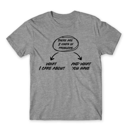 There are two kinds of problems Grey Melange Men's Tee for Badass, Funny