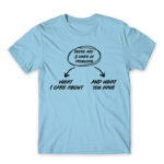 There are two kinds of problems Sky Blue Men's T-shirt for Badass, Funny