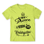 This prince is preparing for kindergarten Apple Green Men's Tee for Kindergartner, Work