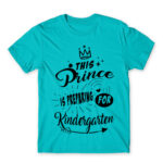 This prince is preparing for kindergarten Atoll Blue Men's Tee for Kindergartner, Work