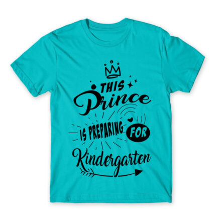 This prince is preparing for kindergarten Atoll Blue Men's Tee for Kindergartner, Work