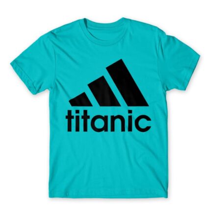 Titanic Atoll Blue Men's T-shirt for Brand Parody, Funny