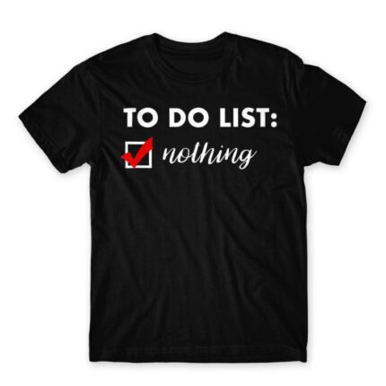 To do list Black Men's T-shirt for Funny, Laziness