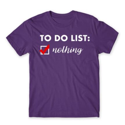 To do list Dark Purple Men's T-shirt for Funny, Laziness