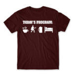 Today’s plan – Postman Burgundy Men's Tee for Postman, Work