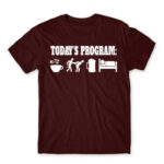 Today’s Program – Policeman Burgundy Men's T-shirt for Police, Work
