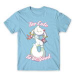 Too Cute to Be Good Sky Blue Men's T-shirt for Anime, Puella Magi Madoka Magica