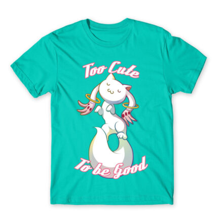 Too Cute to Be Good Turquoise Men's Tee for Anime, Puella Magi Madoka Magica