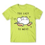 Too lazy to move Apple Green Men's T-shirt for Funny, Laziness