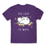 Too lazy to move Dark Purple Men's Tee for Funny, Laziness