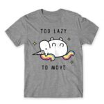 Too lazy to move Grey Melange Men's Tee for Funny, Laziness