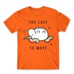 Too lazy to move Orange Men's T-shirt for Funny, Laziness